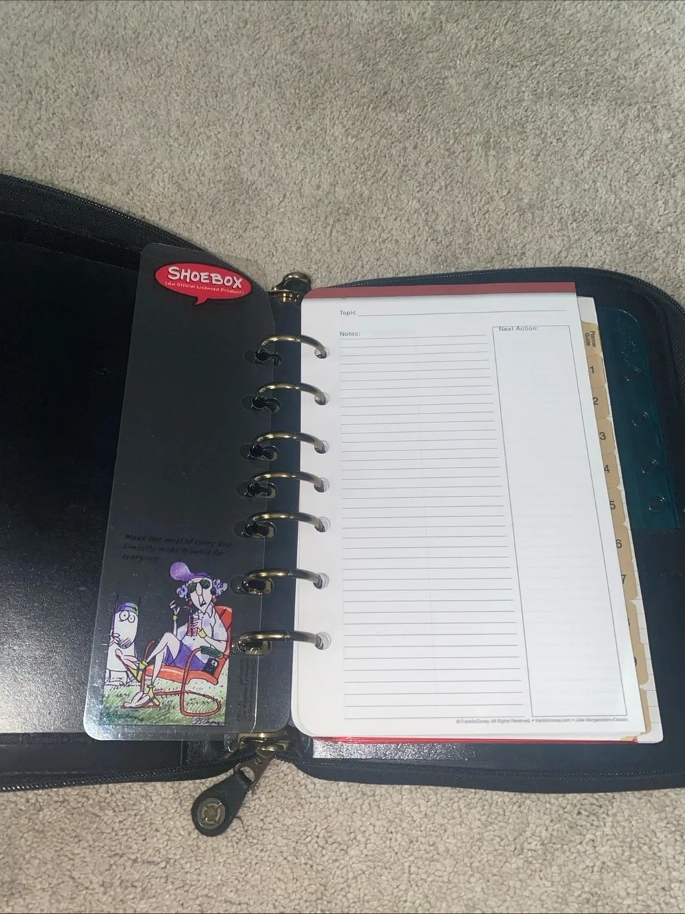 Franklin Covey Zip Planner Full Leather Vintage 1996